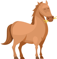 Illustration d'un cheval brun
